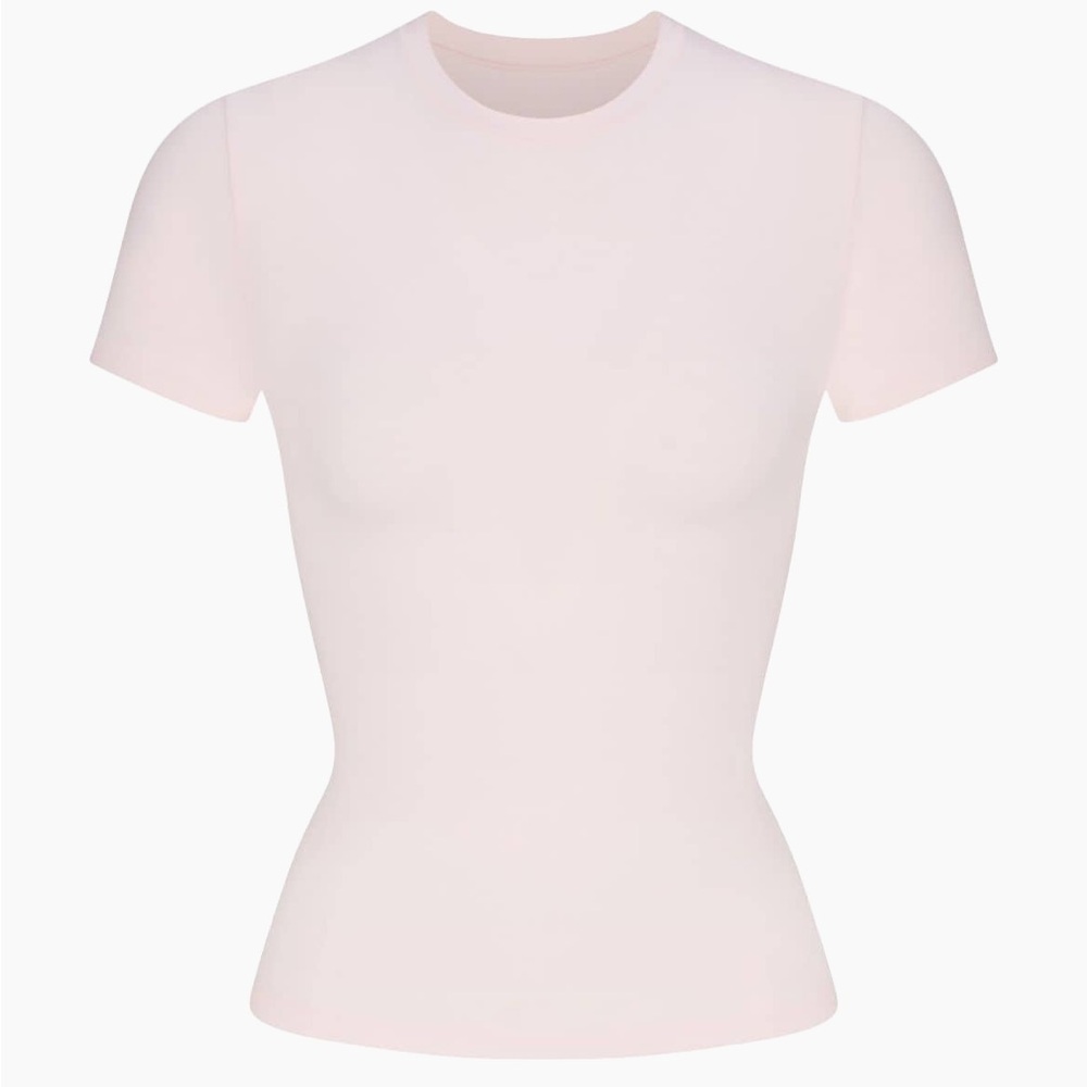 SKIMS Cotton Jersey T-Shirt in Barely Pink
